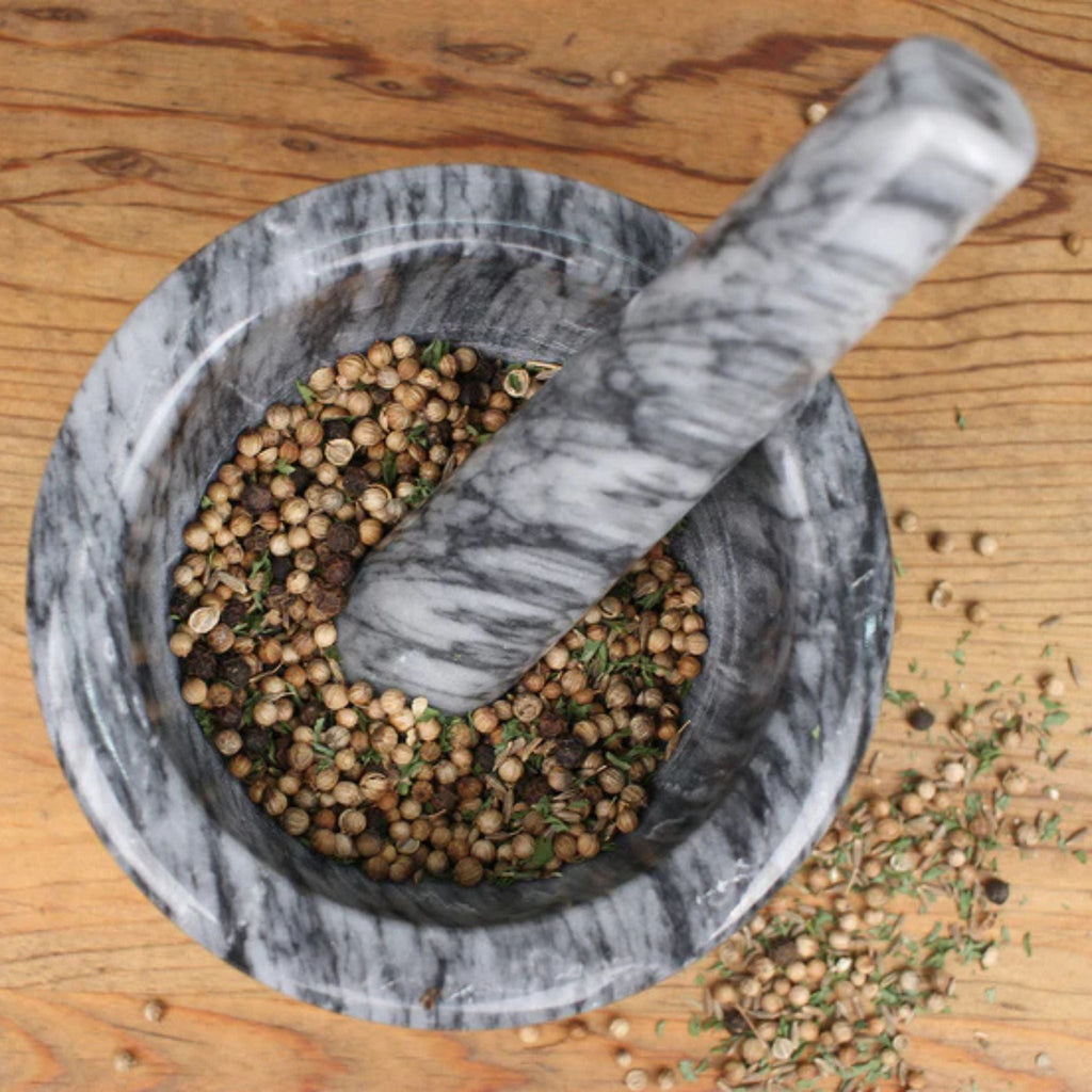 Mortar & Pestle - Grey Marble